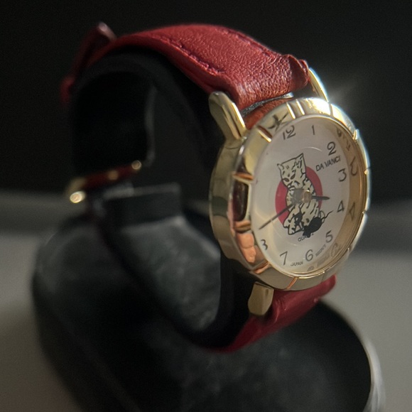 Vintage Cat Chasing Mouse Da Vinci Quartz Watch - Picture 12 of 16